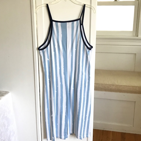 NIKE Striped Knit Cami Dress Sportswear Blue White Women’s Size XL - Picture 4 of 16